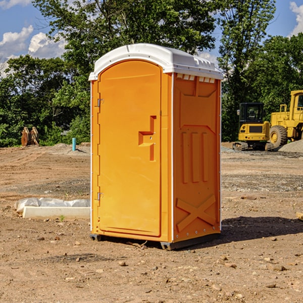 can i customize the exterior of the porta potties with my event logo or branding in Del Aire